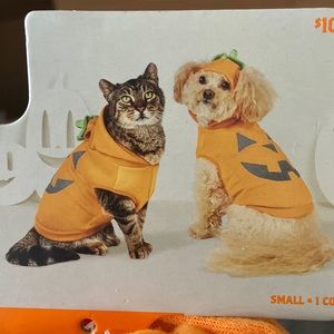 Small dog pet Halloween costume reflective pumpkin jack-o-lantern new with tags